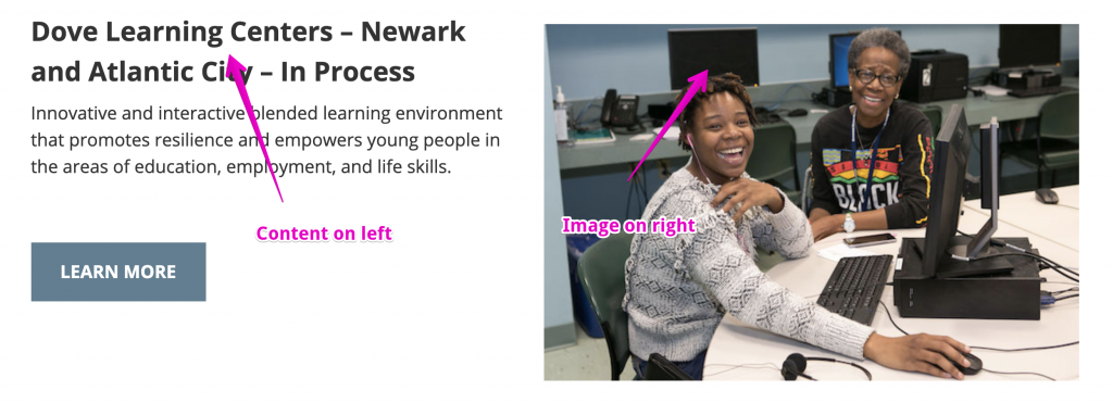 Media and text block