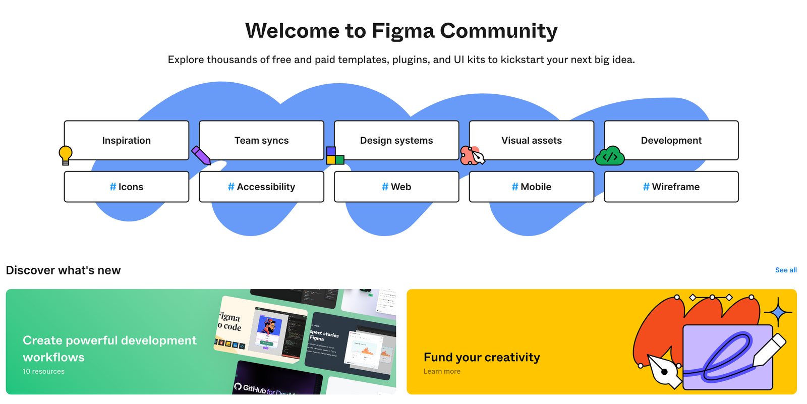 Screen shot of the Figma community website